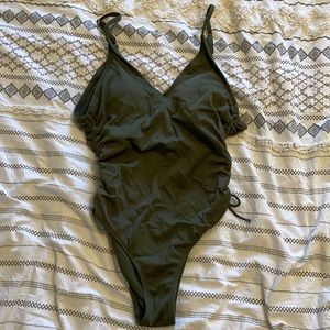 Army green One Piece Swimsuit